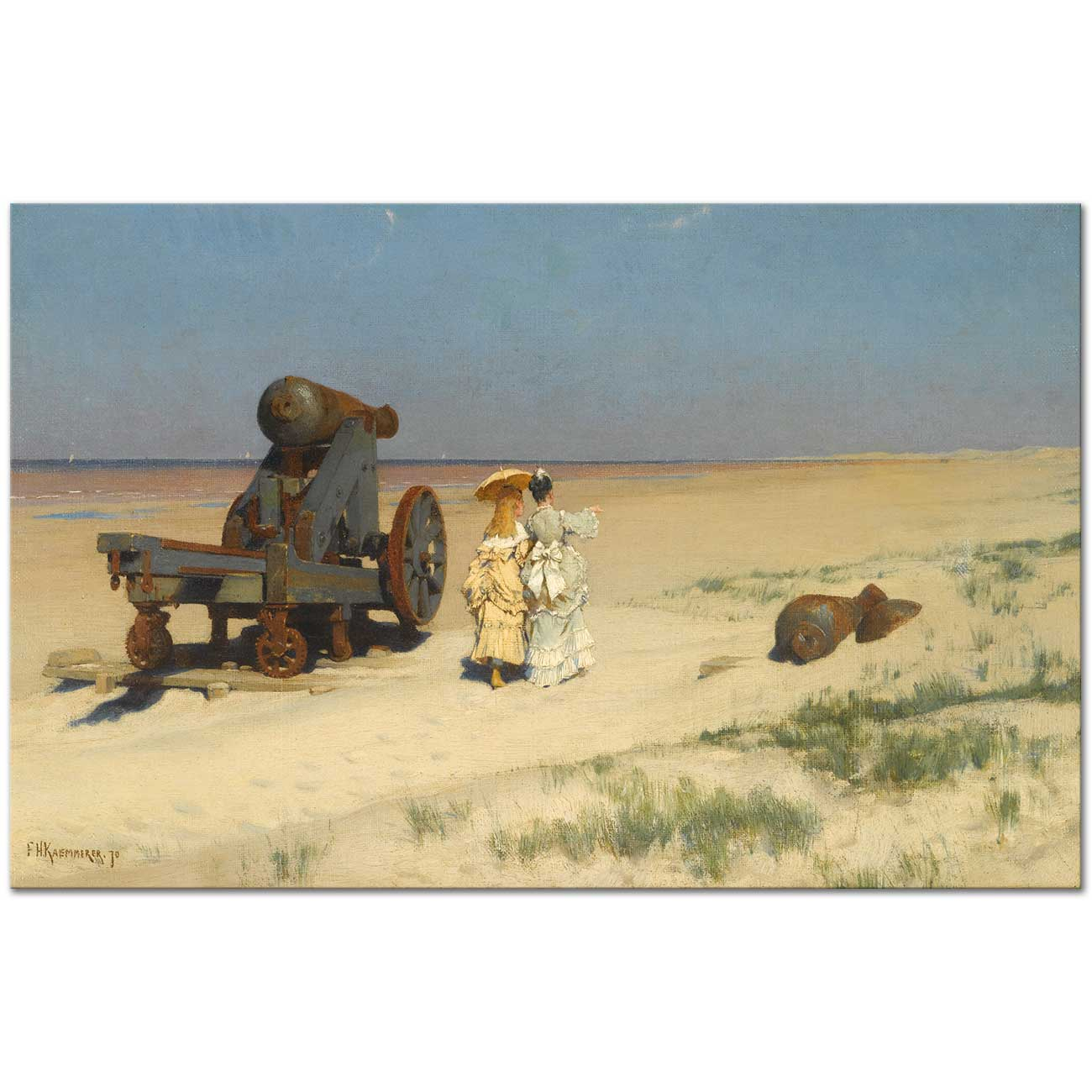 Frederik Hendrik Kaemmerer A Beach Stroll Art Print