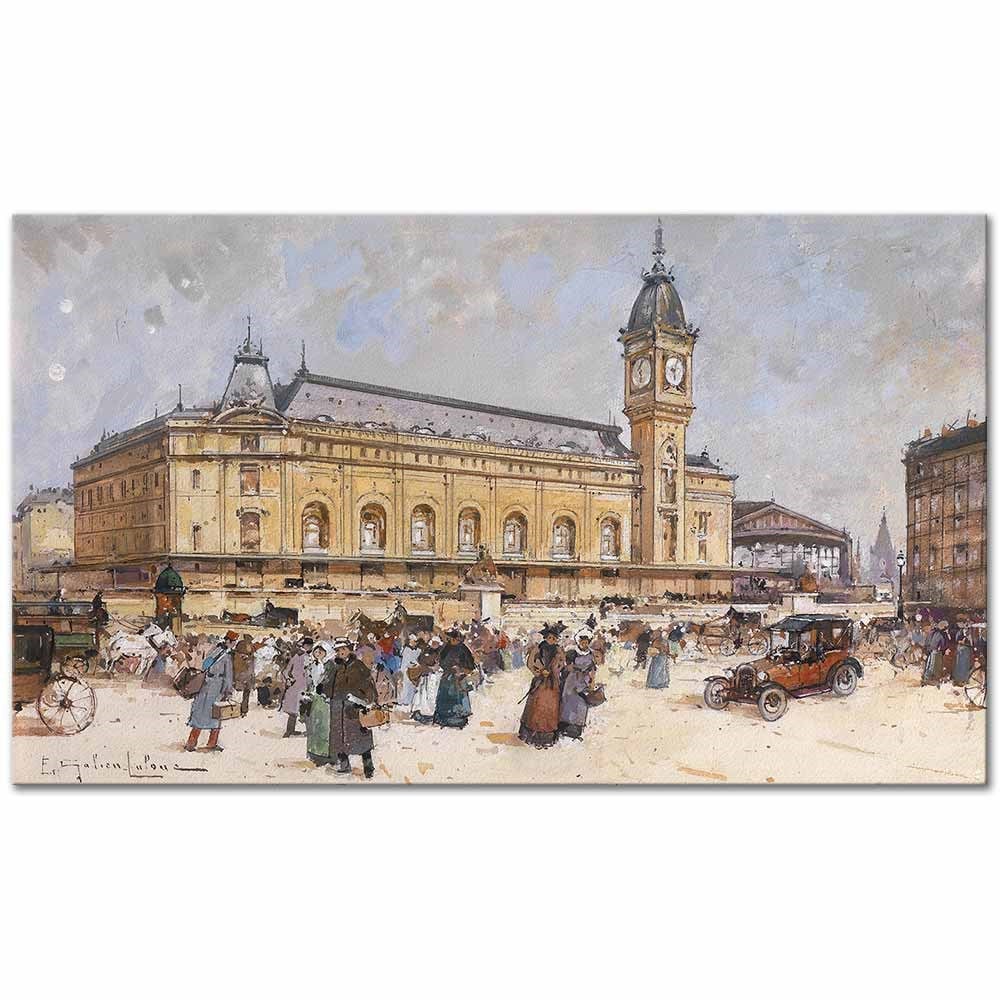 Gare de Lyon by Eugene Galien-Laloue as Fine Art Print