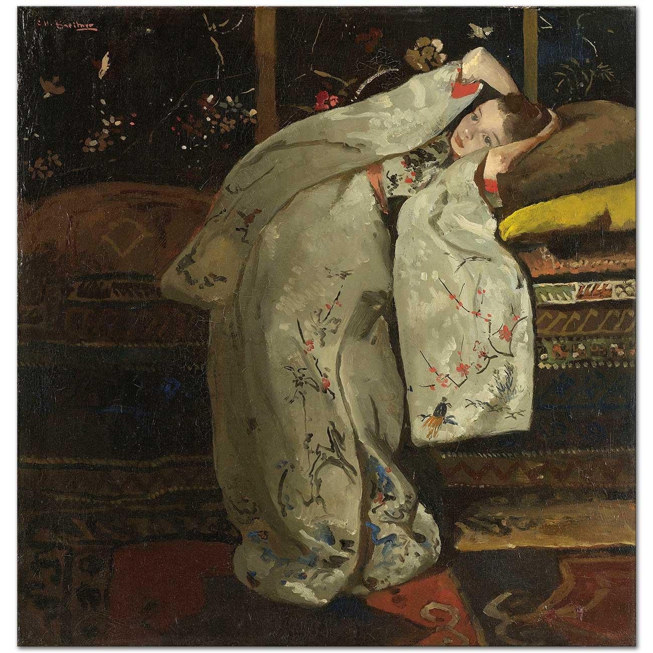 Georg Hendrik Breitner Kimonolu Kız Kanvas Tablo