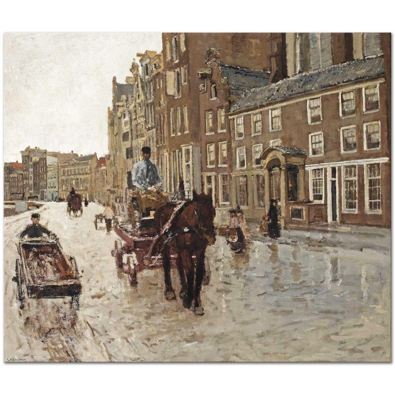 Rokin with Nieuwezijdskapel Amsterdam by Georg Hendrik Breitner