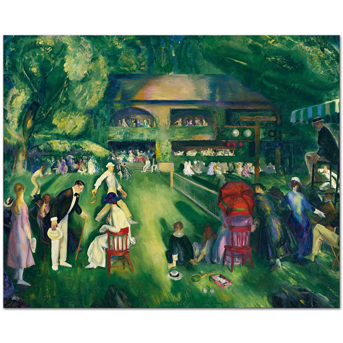 George Wesley Bellows Newport'da Tenis Kanvas Tablo