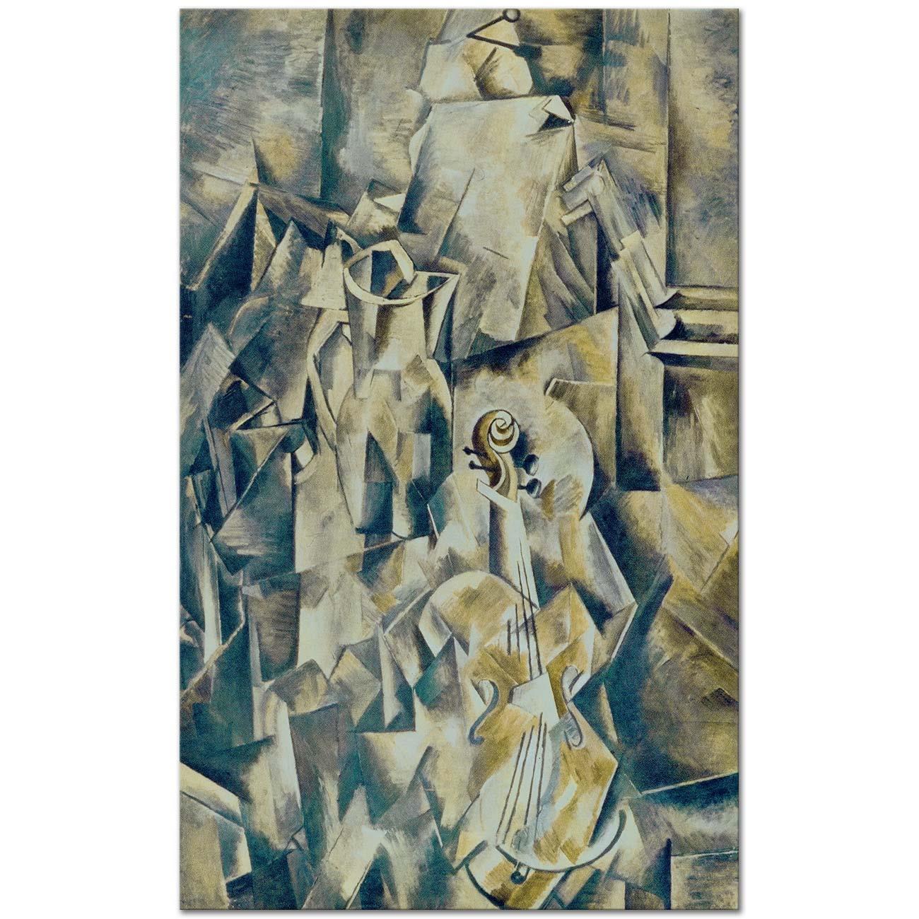 Georges Braque Keman ve Sürahi Kanvas Tablo