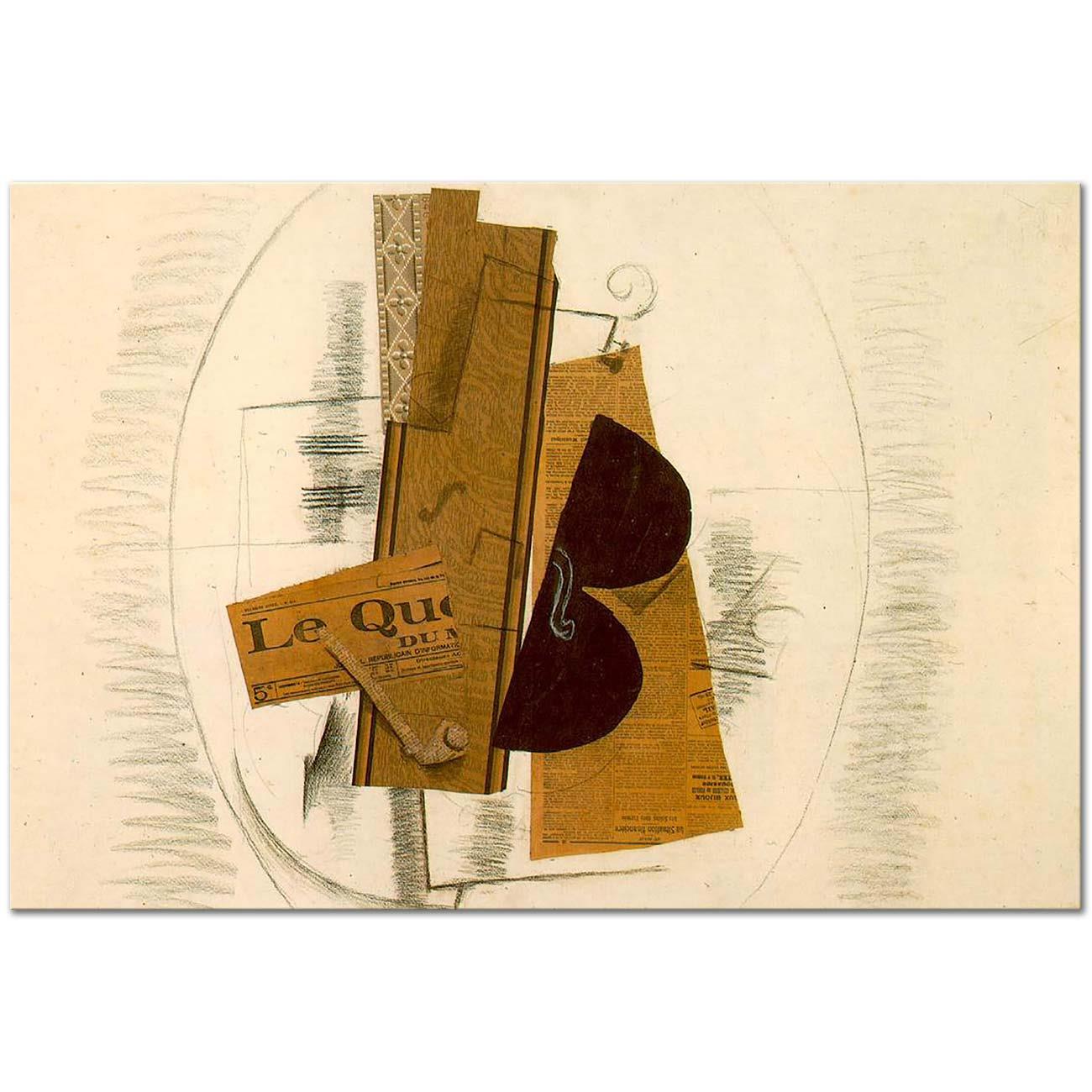 Georges Braque Keman ve Pipo Kanvas Tablo