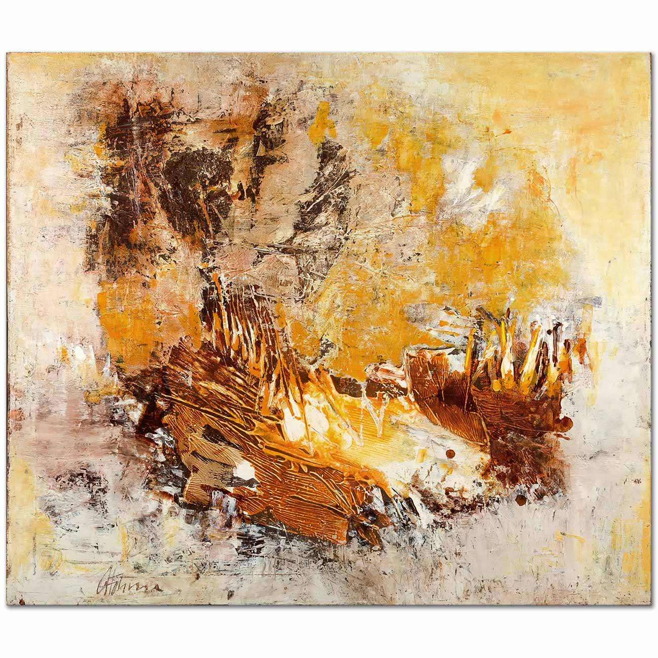 Gerhard Hoehme The Birth of Yellow Art Print