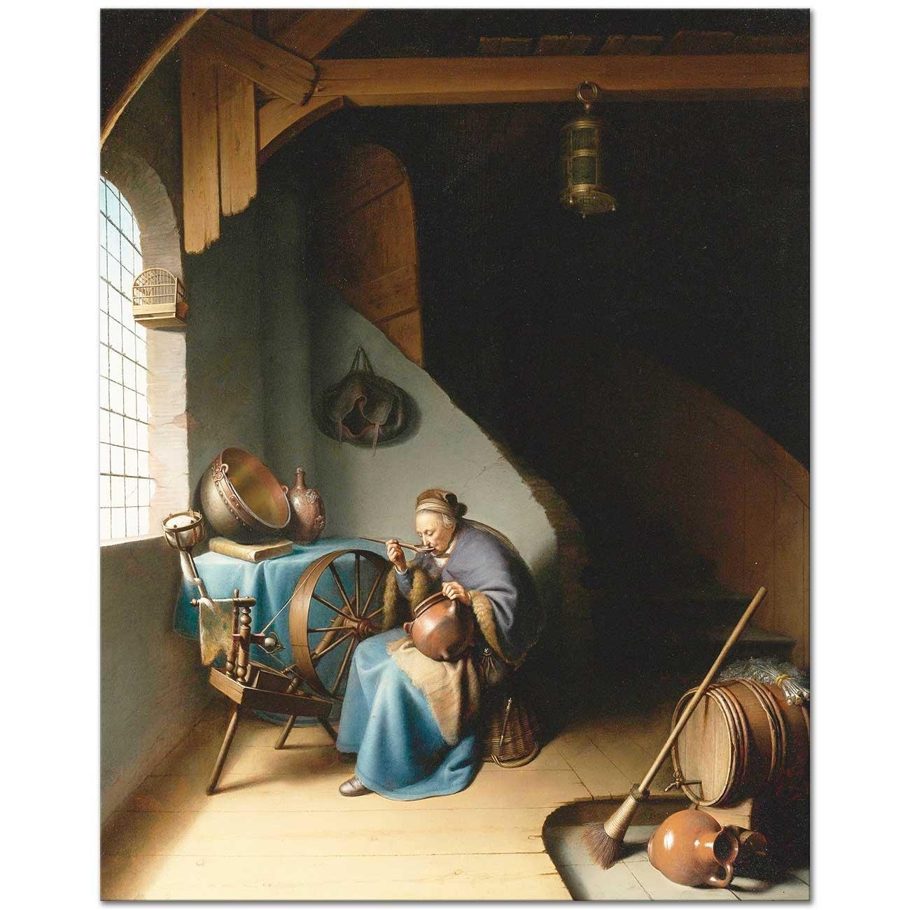 Old Woman Eating Porridge by Gerrit Dou