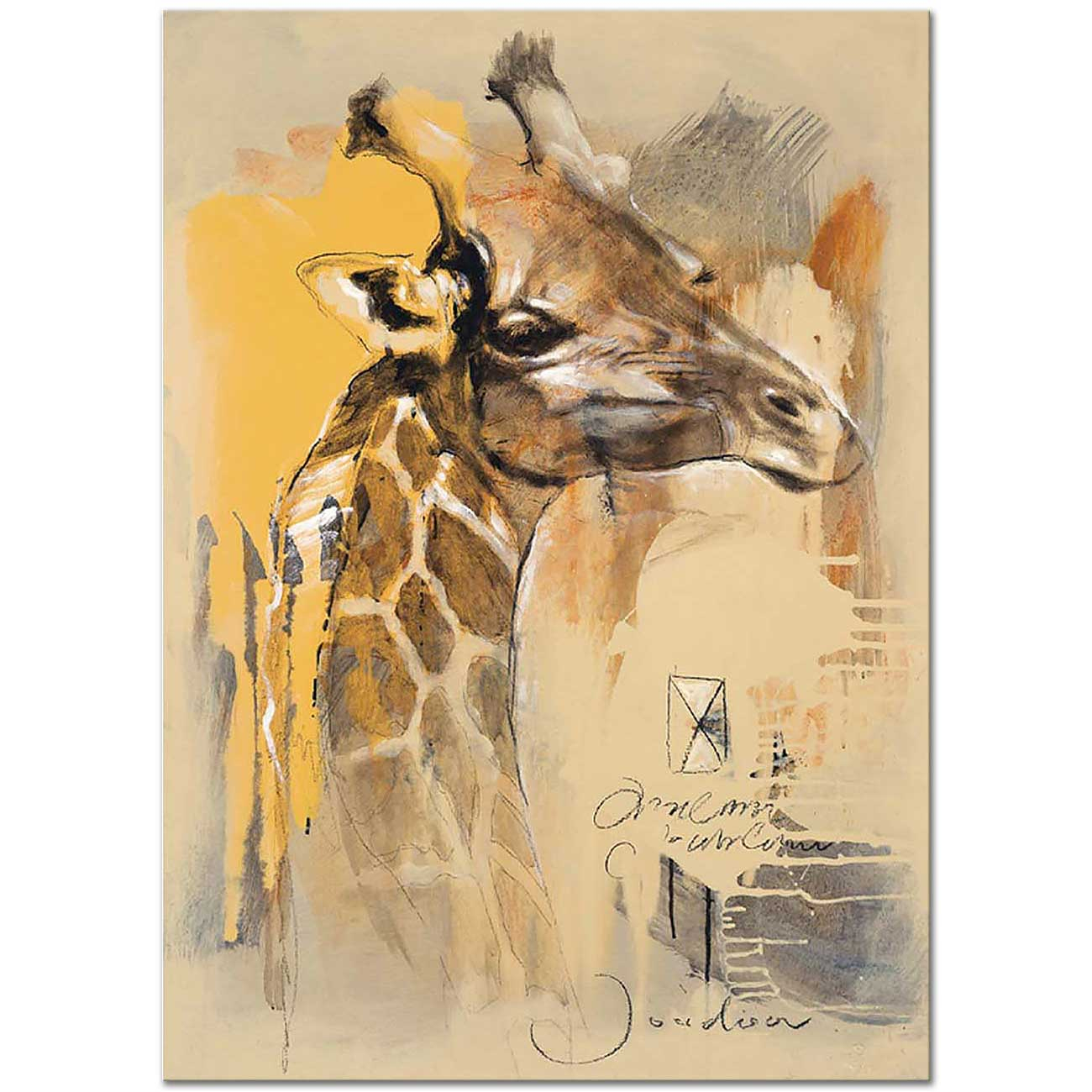 Giraffe Composition Art Print
