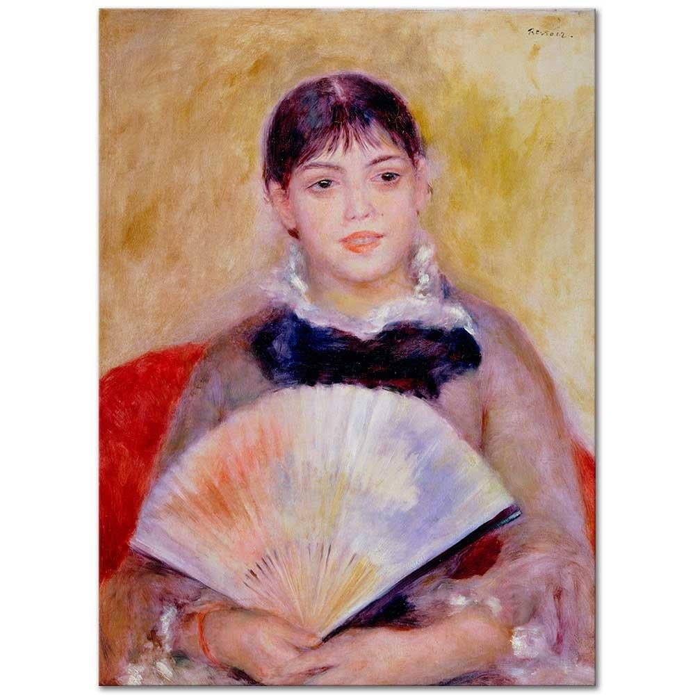 Girl with a Fan by Pierre Auguste Renoir