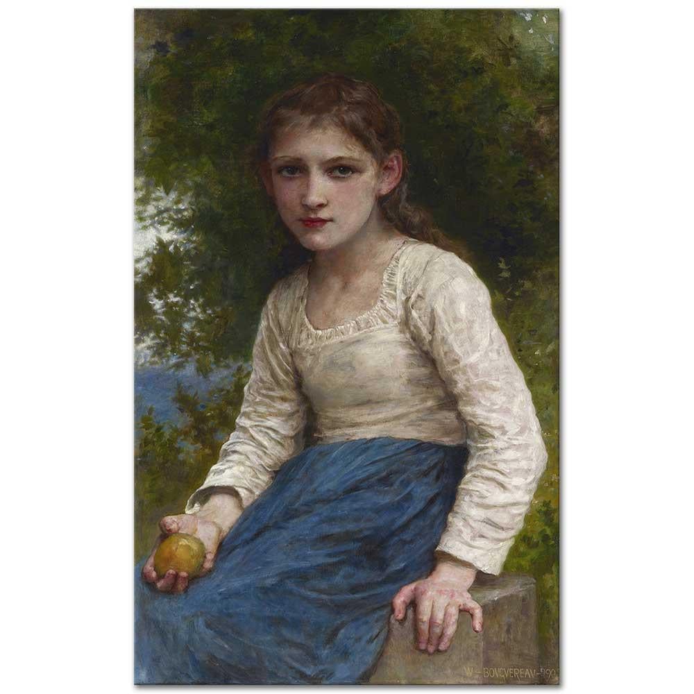 William Adolphe Bouguereau Elmalı Kız Kanvas Tablo