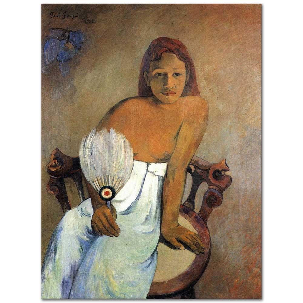 Girl with Fan by Paul Gauguin