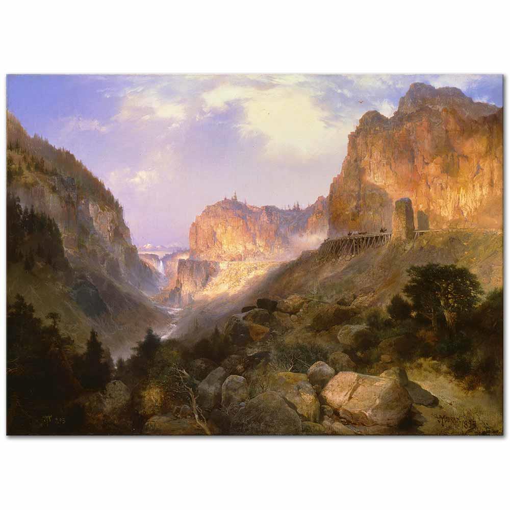 Thomas Moran Yellowstone Altın Geçit Kanvas Tablo