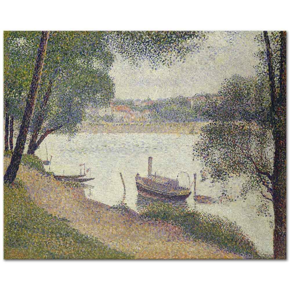 Gray Weather Grande Jatte by Georges Seurat as Art Print