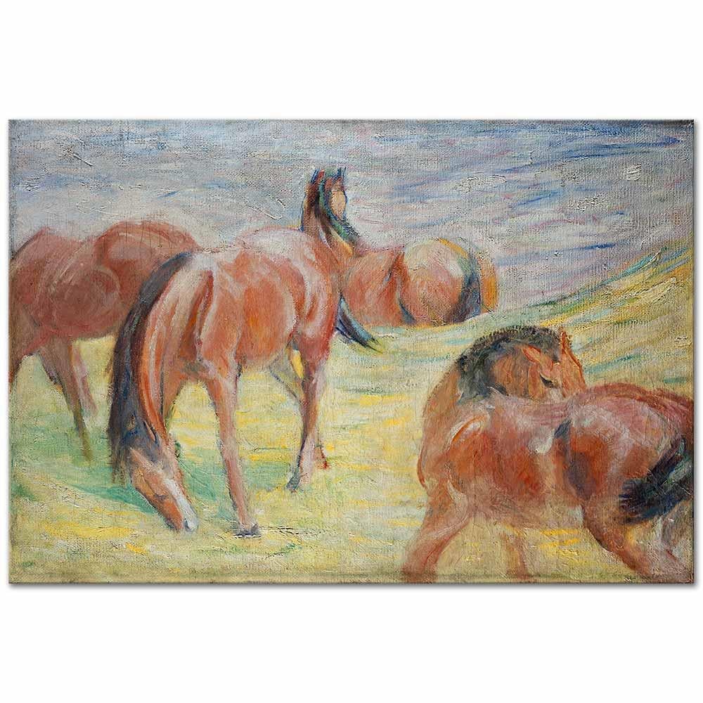 Franz Marc Otlayan Atlar Kanvas Tablo