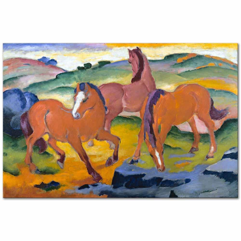 Grazing Horses IV by Franz Marc as Art Print