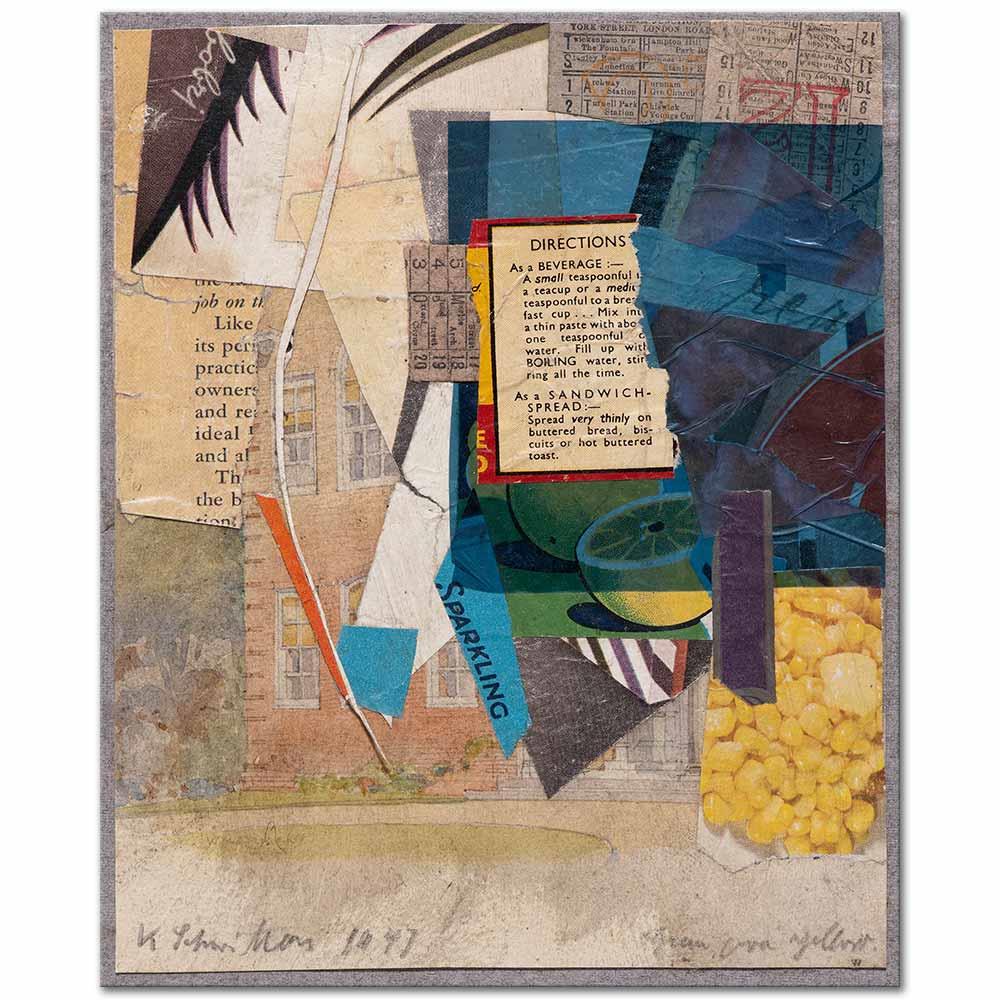 Green over Yellow by Kurt Schwitters