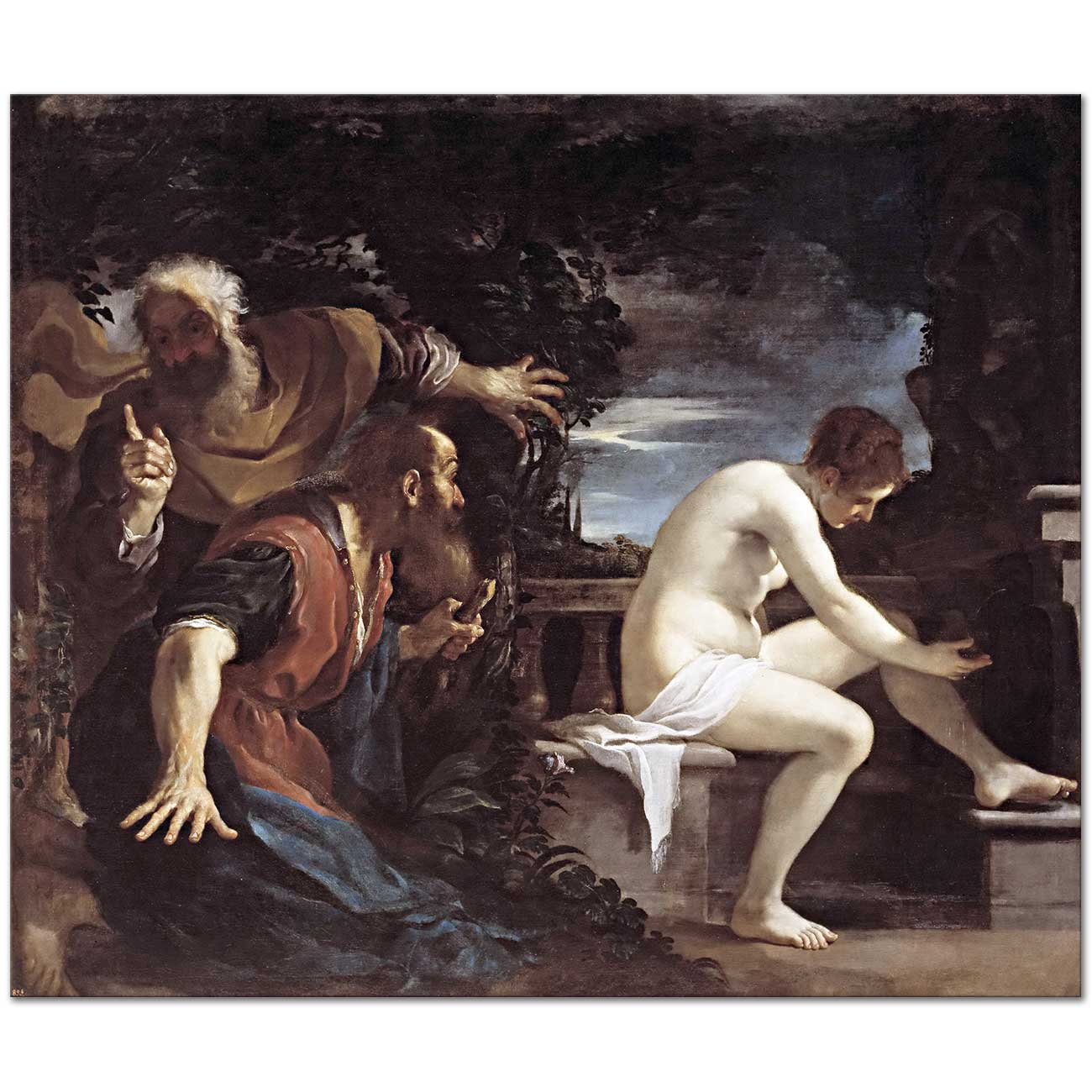 Guercino Susanna ve İhtiyarlar Kanvas Tablo