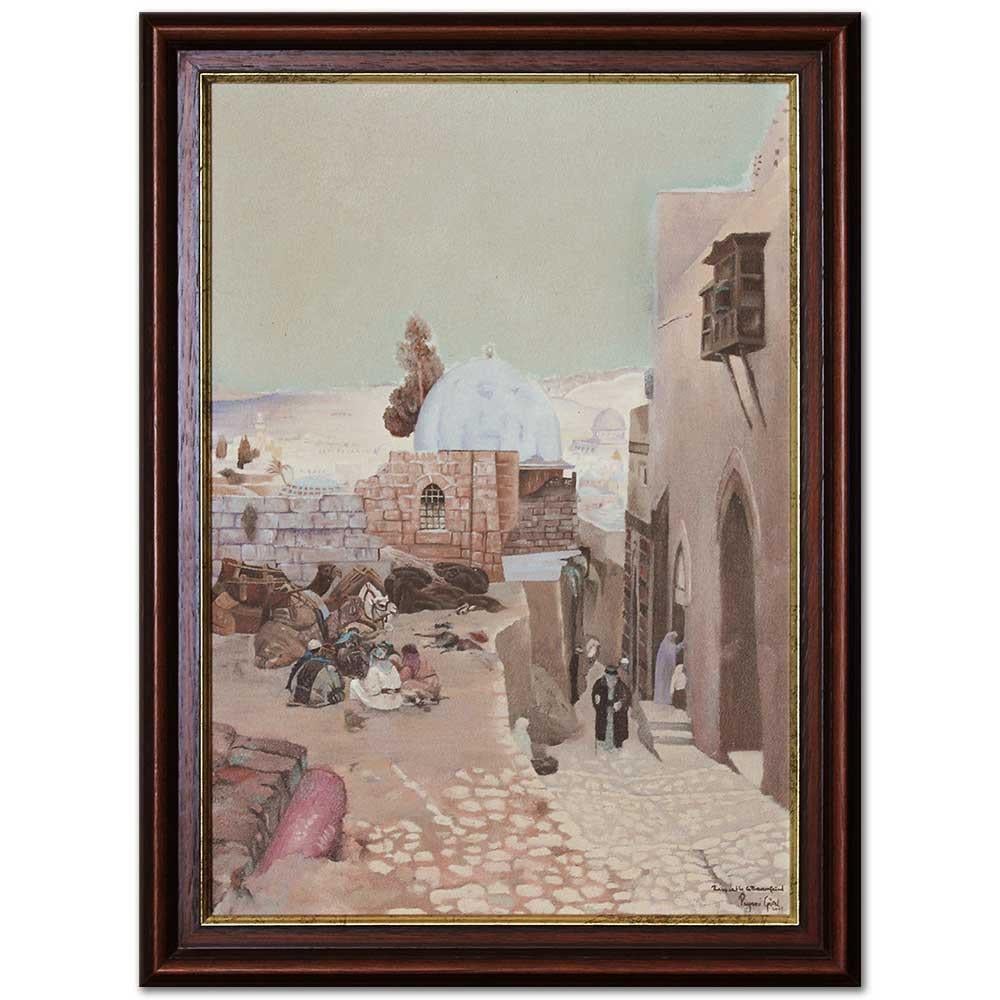 Gustav Bauernfeind A Street in Jerusalem Oil Painting