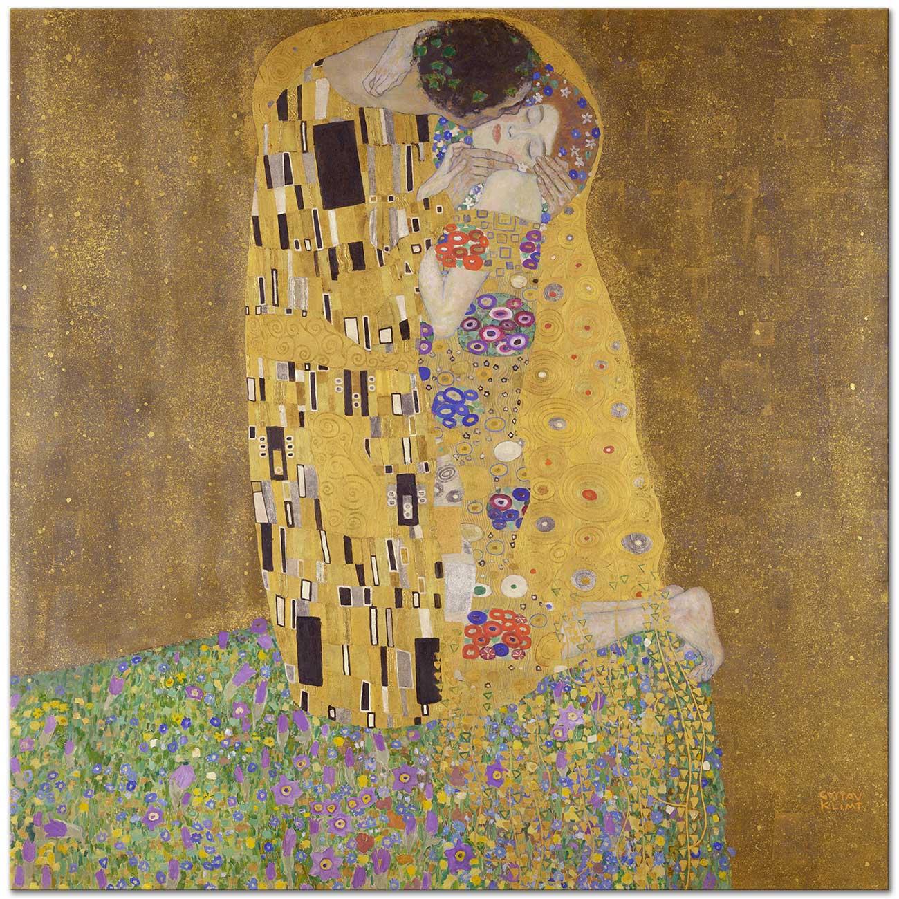 Gustav Klimt Öpüş Kanvas Tablo