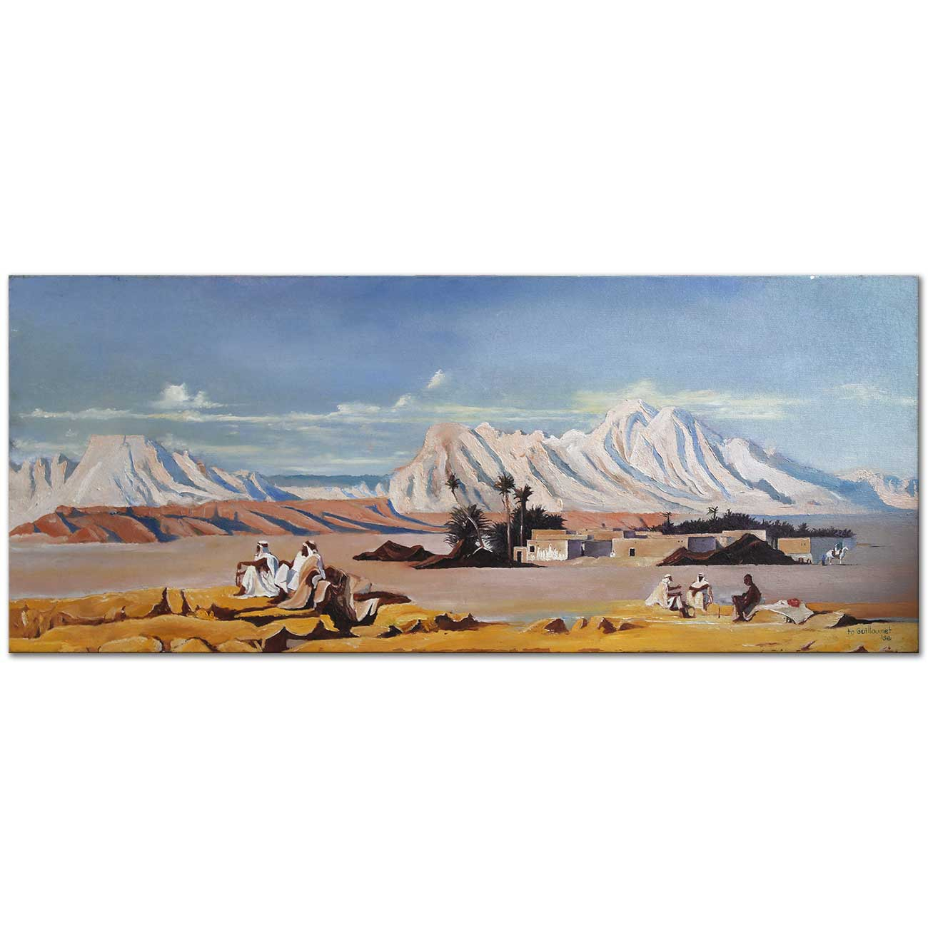 Gustave Achille Guillaumet The Oasis Oil Painting