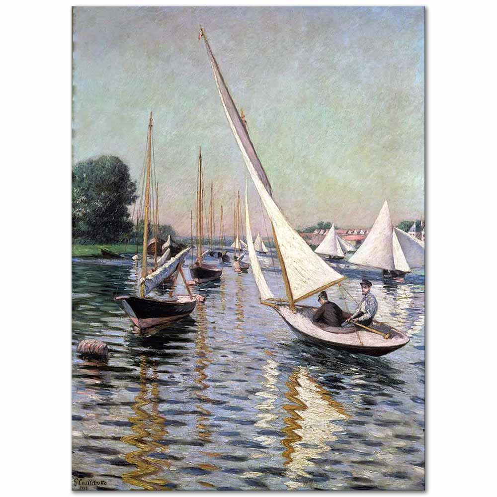 Regatta at Argenteuil by Gustave Caillebotte