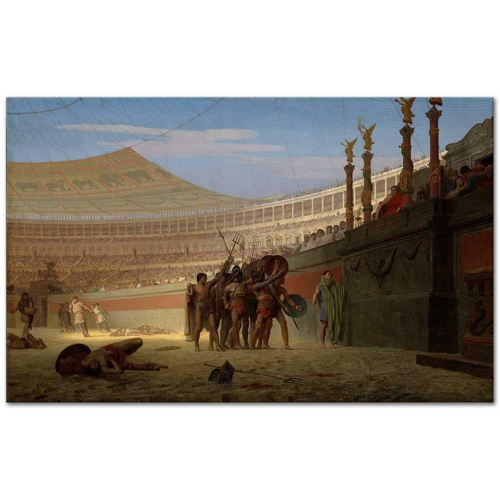 Hail Caesar! We Who Are about to Die Salute You by Jean Leon Gerome as Fine Art Print