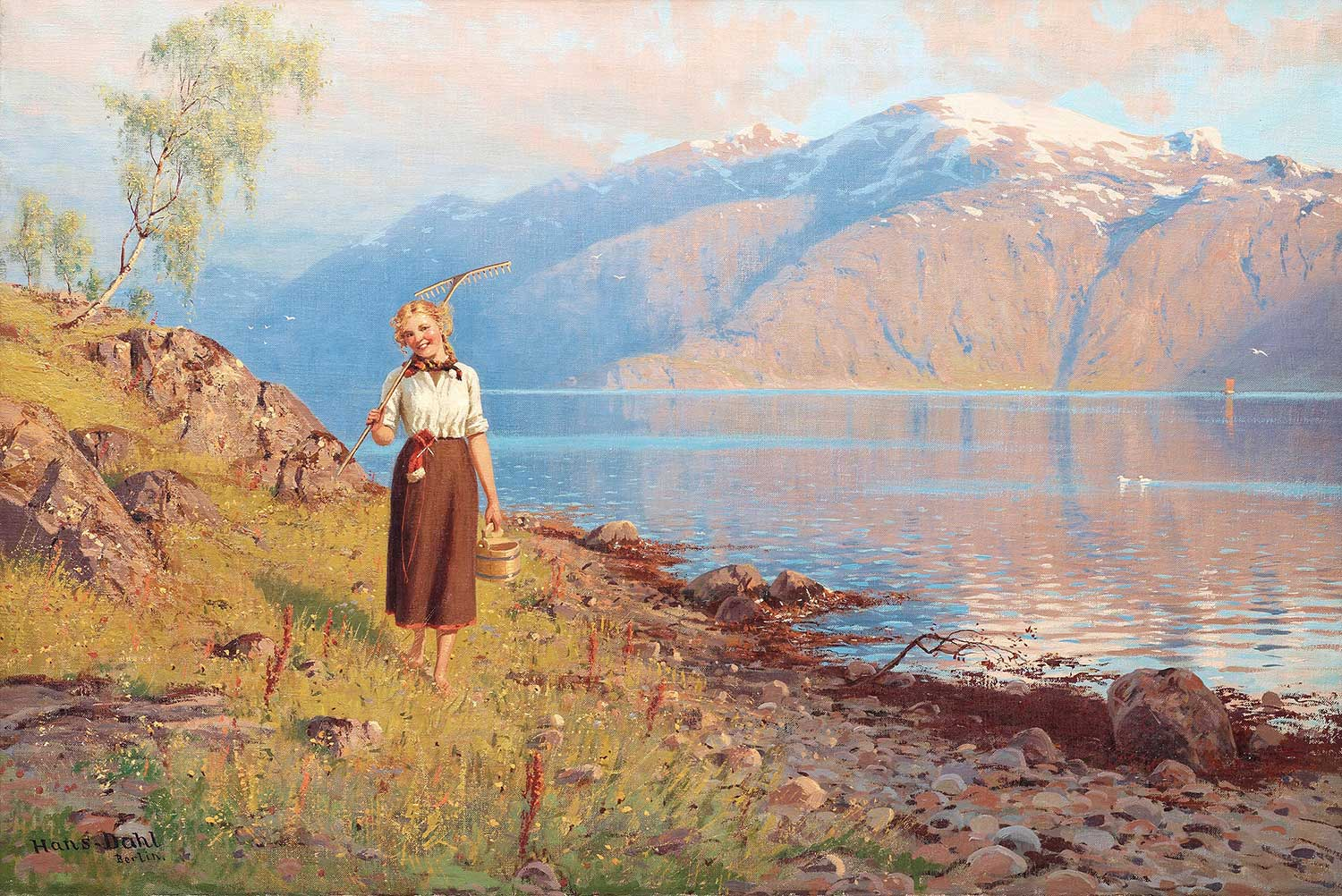 The Fjord Landscape by Hans Dahl