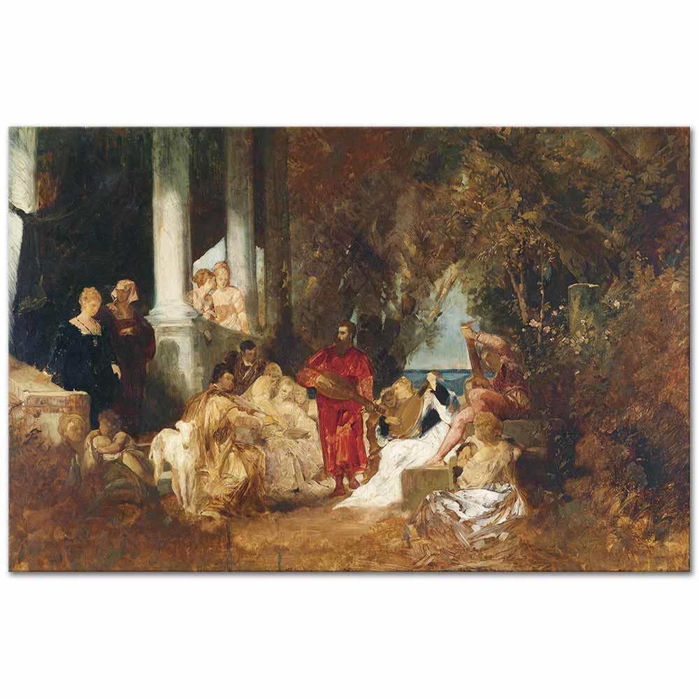 Hans Makart Müzik Sohbeti Kanvas Tablo
