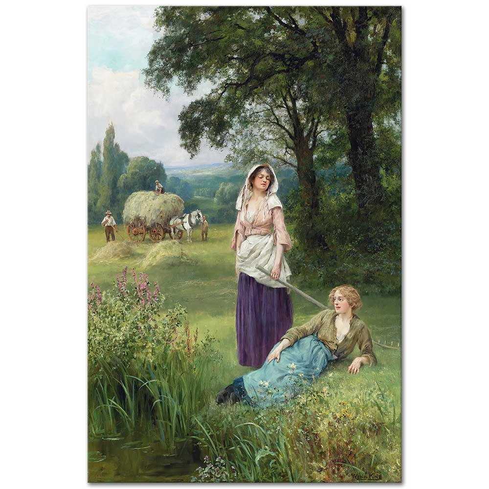 Haymaking by Henry John Yeend King