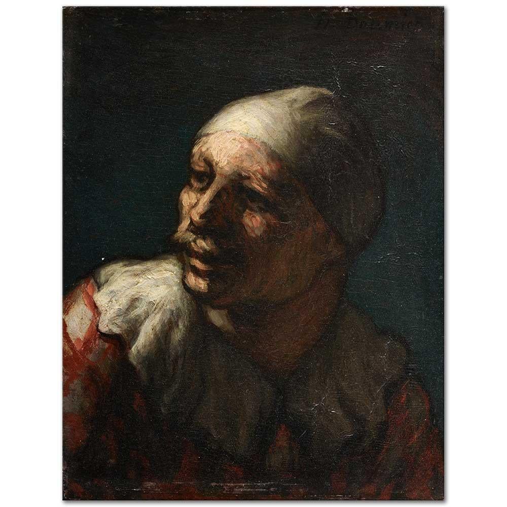 Honore Daumier Pasquin'in Portresi Kanvas Tablo
