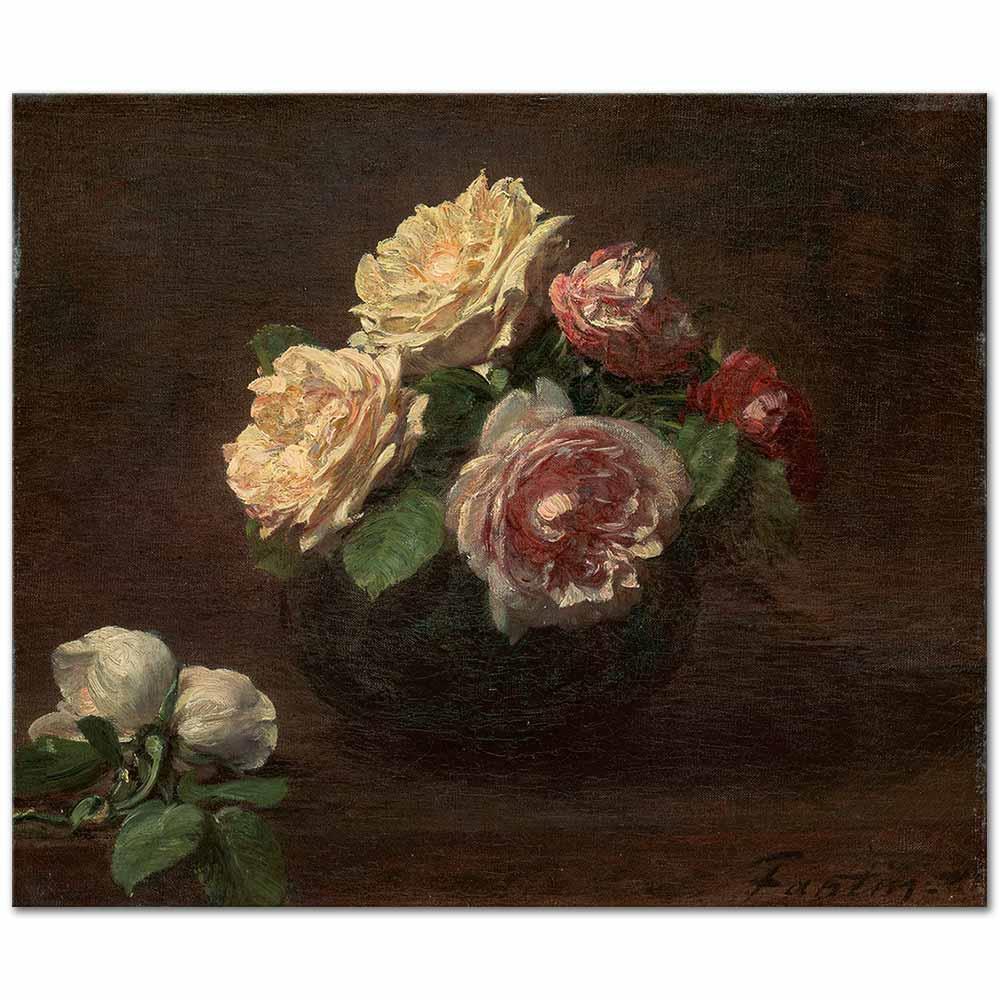 Roses In A Bowl by Henri Fantin Latour