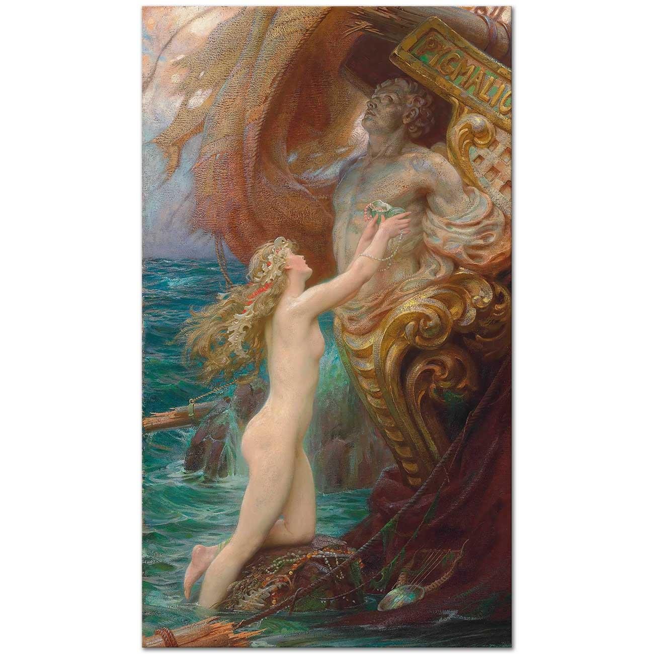 Herbert James Draper Derin Sular Idyll Kanvas Tablo