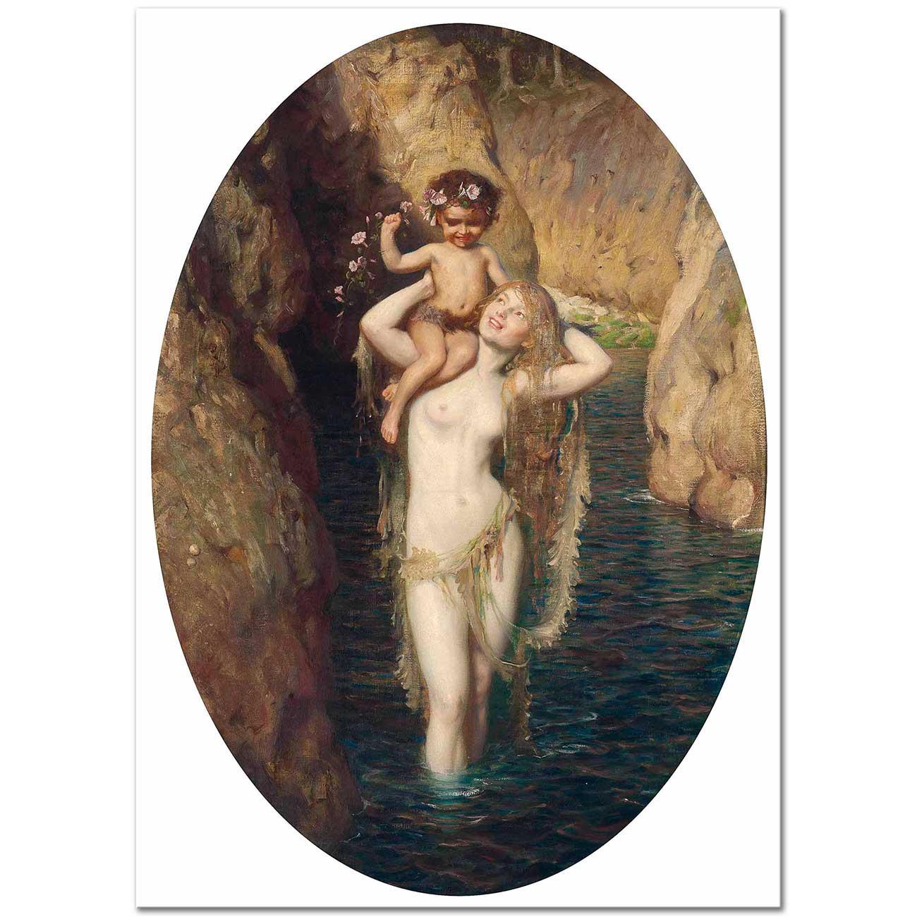 The Capture Where Land And Water Kiss by Herbert James Draper