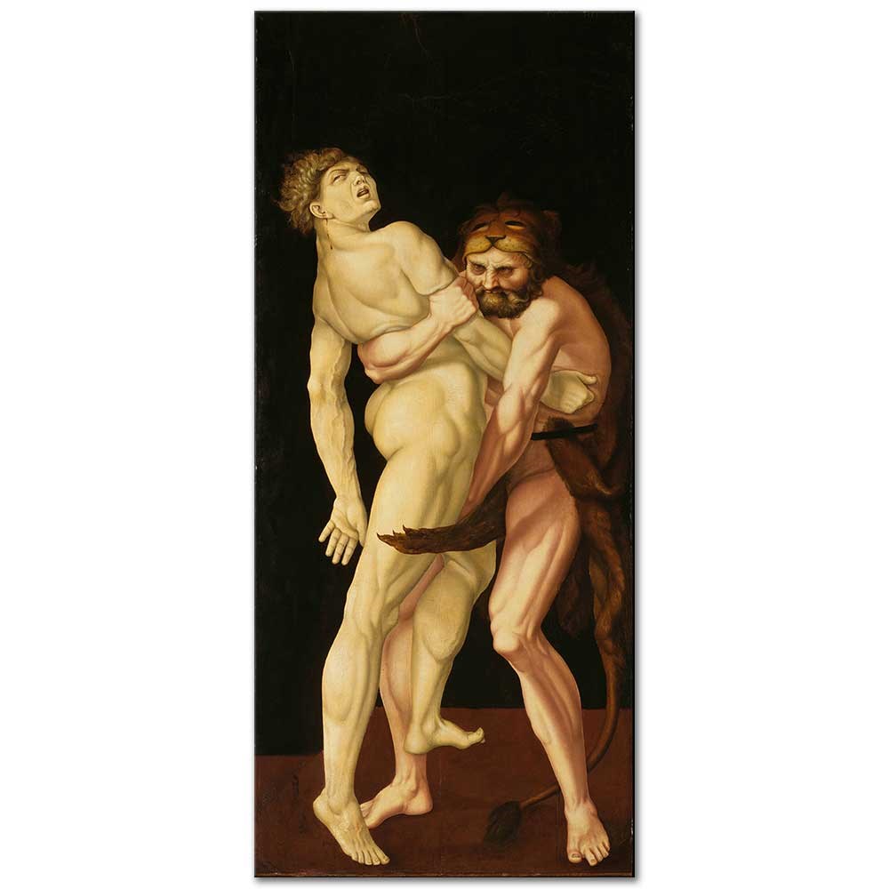 Hans Baldung Grien Herkül ve Antaeus Kanvas Tablo