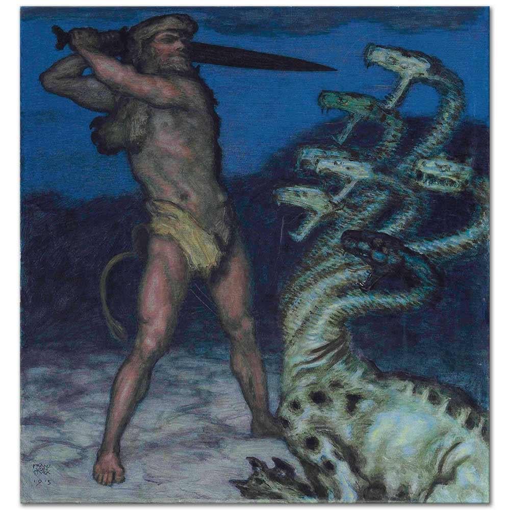 Franz von Stuck Herkül ve Hydra Kanvas Tablo