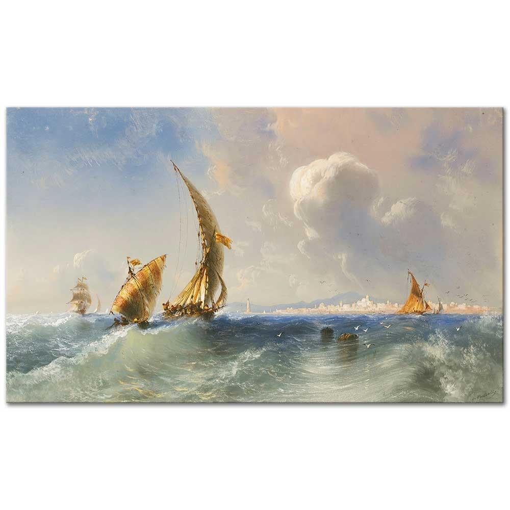 Carlo Bossoli Alicante Açıkları Kanvas Tablo