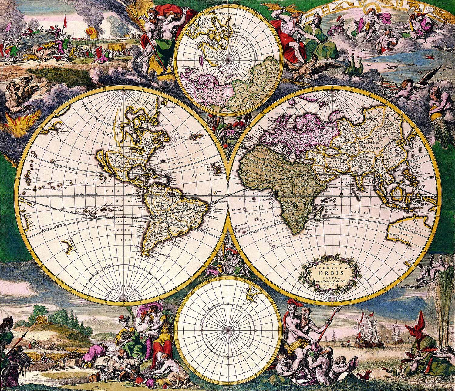 Historical World Map Art Print