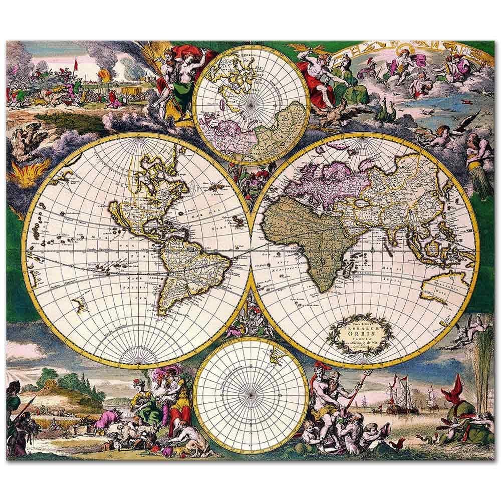 Historical World Map as Art Print