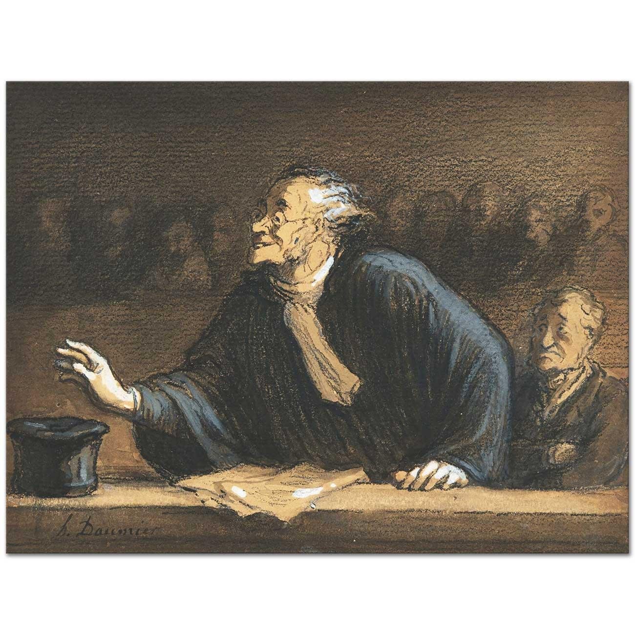 A Skilled Defender by Honore Daumier