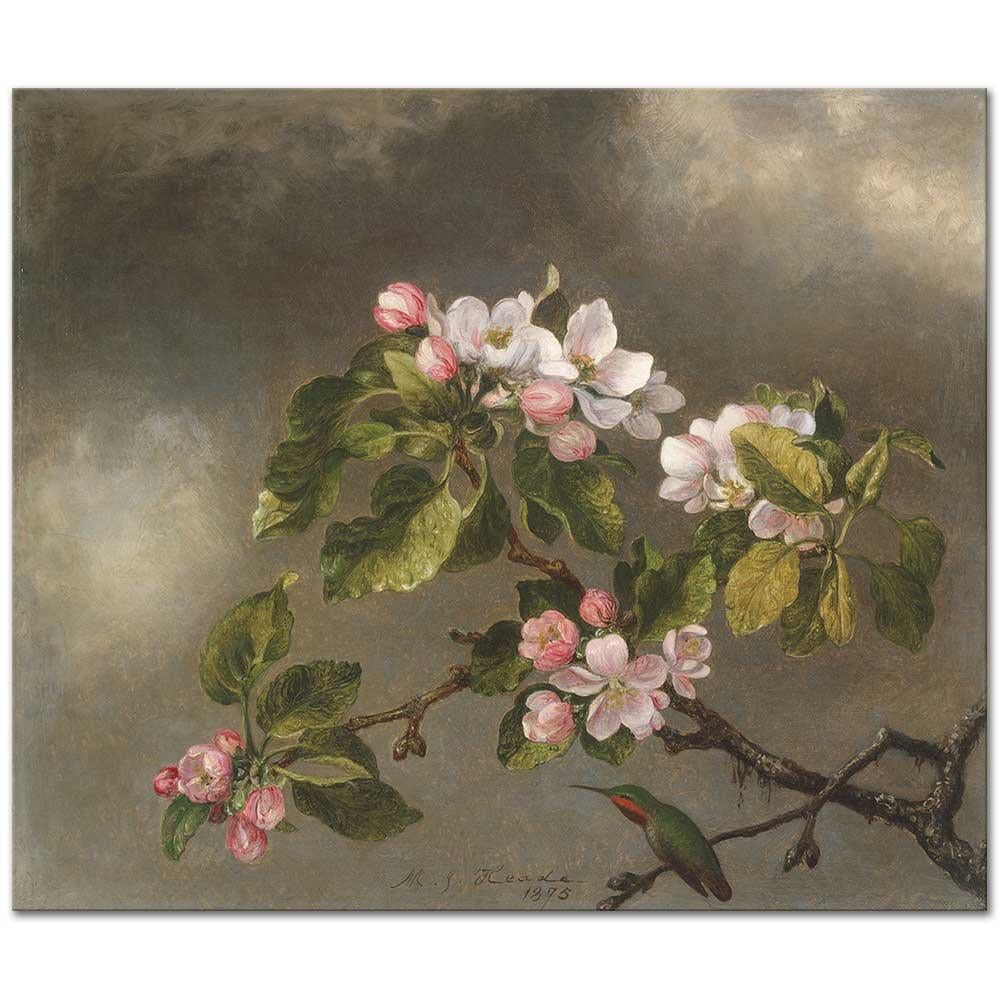 Martin Johnson Heade Elma Çiçekleri Kanvas Tablo