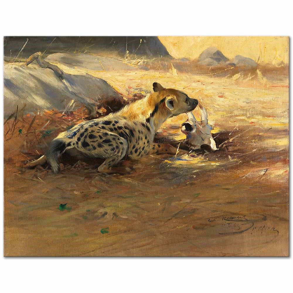 Hyena by Wilhelm Kuhnert as Fine Art Print