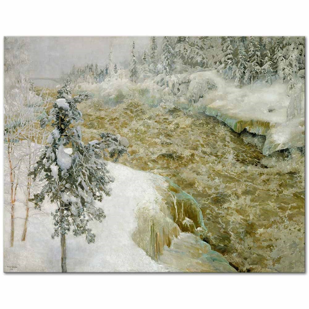 Imatra Falls In Snow by Akseli Gallen Kallela as Fine Art Print