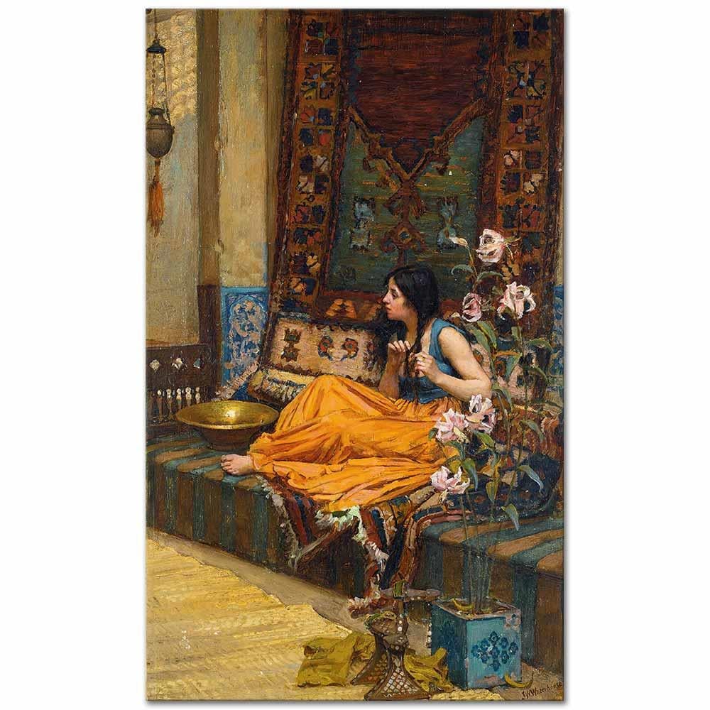 In The Harem, An Odalisque by John William Waterhouse
