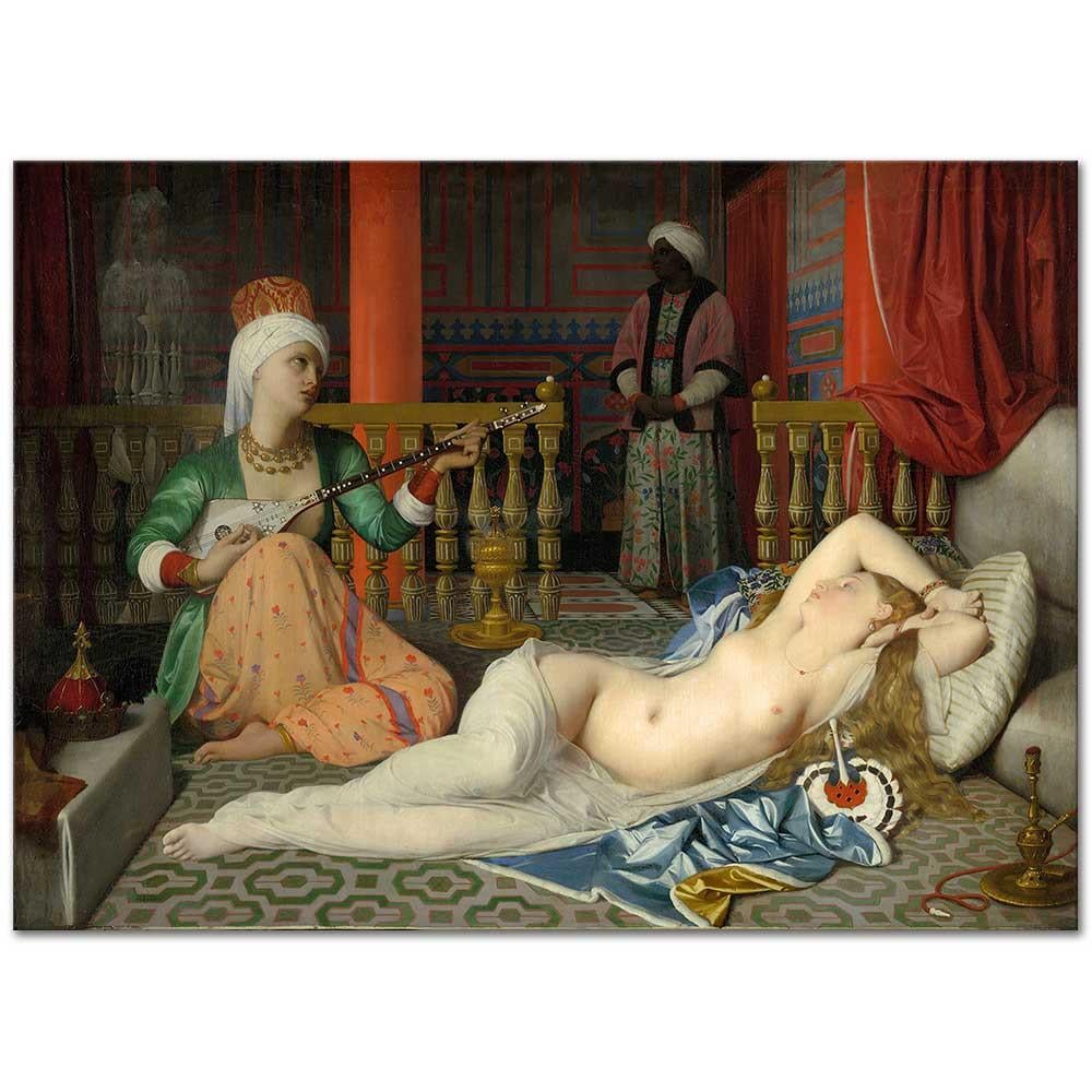 Jean Auguste Dominique Ingres Haremde Kanvas Tablo