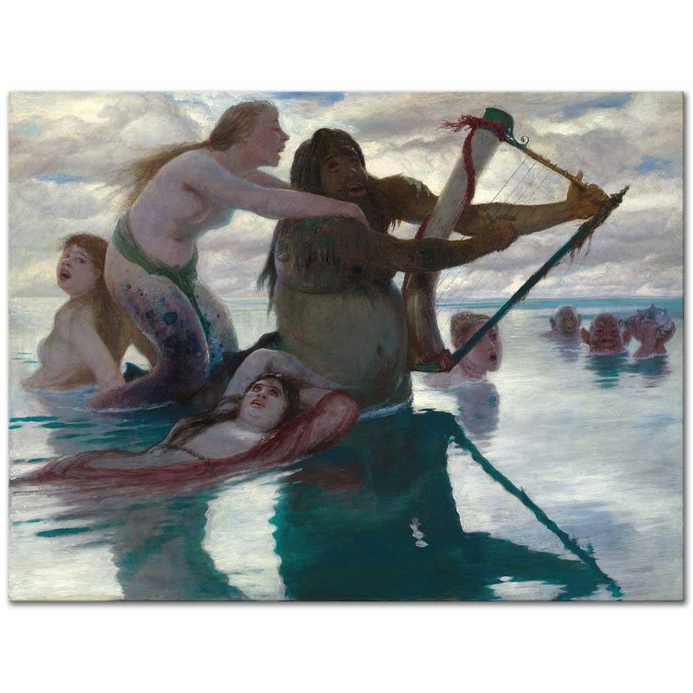 Arnold Böcklin Denizde Kanvas Tablo