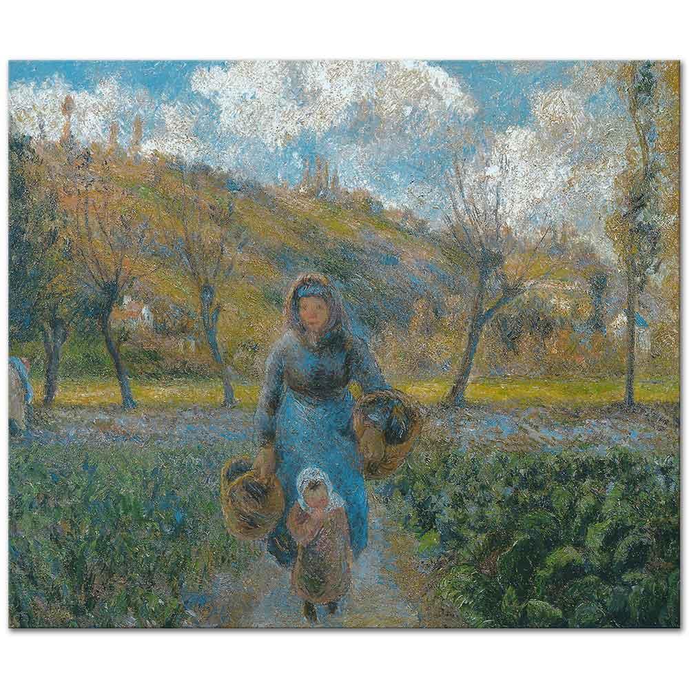 Camille Pissarro Sebze Bahçesinde Kanvas Tablo