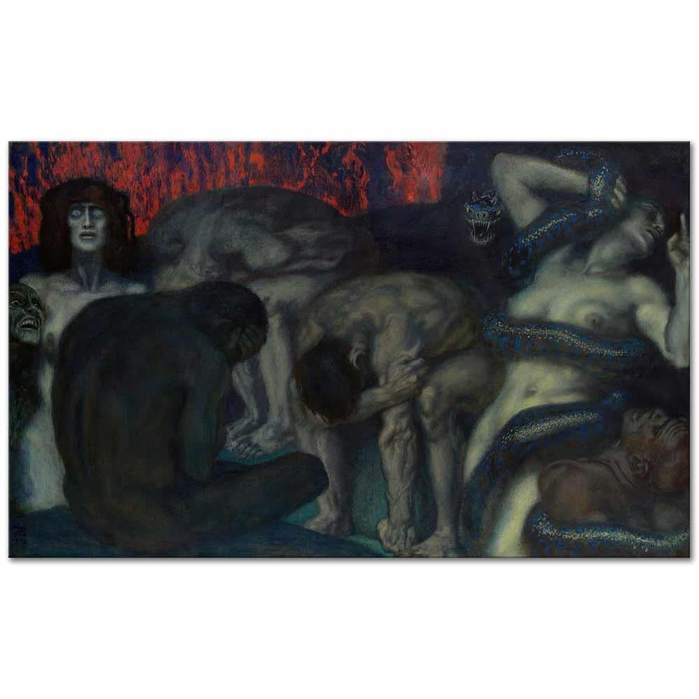 Franz von Stuck Cehennem Kanvas Tablo