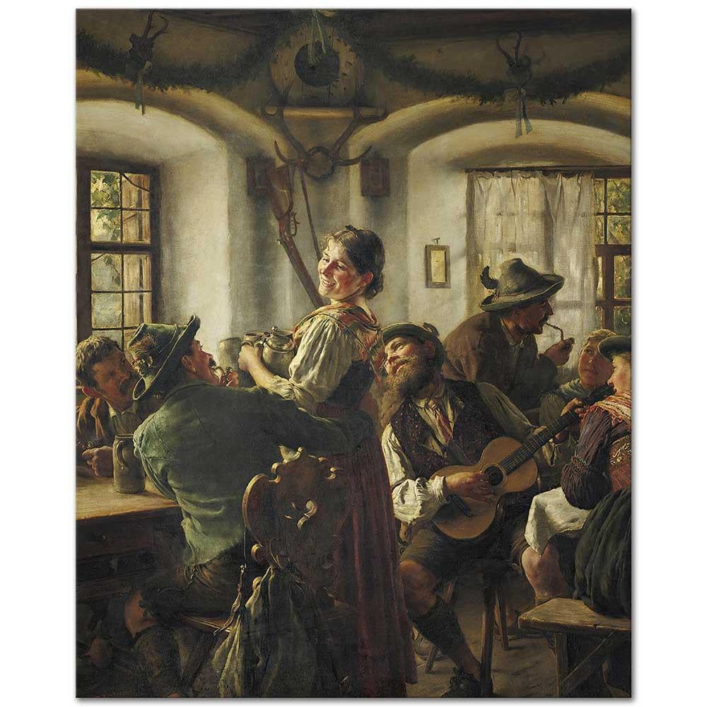 Emil Rau Bavyera Tavernası Kanvas Tablo