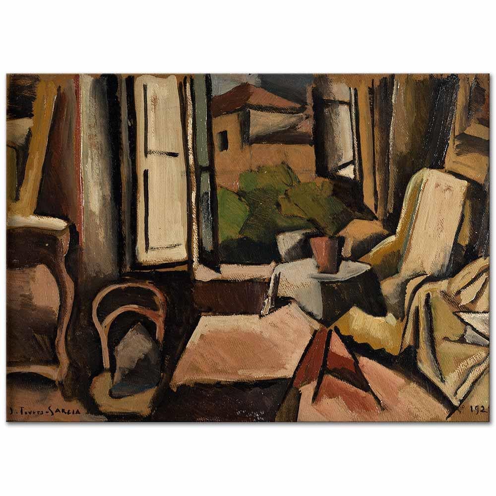 Interior by Joaquin Torres Garcia as Fine Art Print