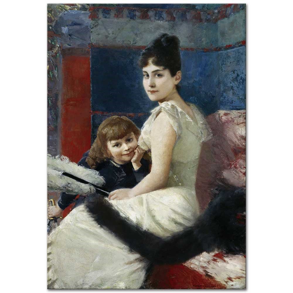 Irene von Keller With Son Balthasar by Albert von Keller