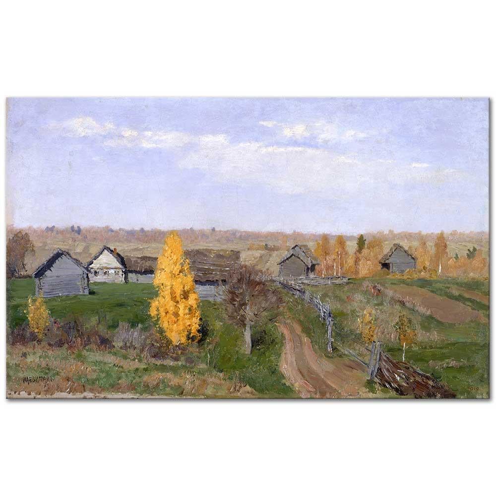 Isaac Levitan Slobodka'da Sonbahar Kanvas Tablo