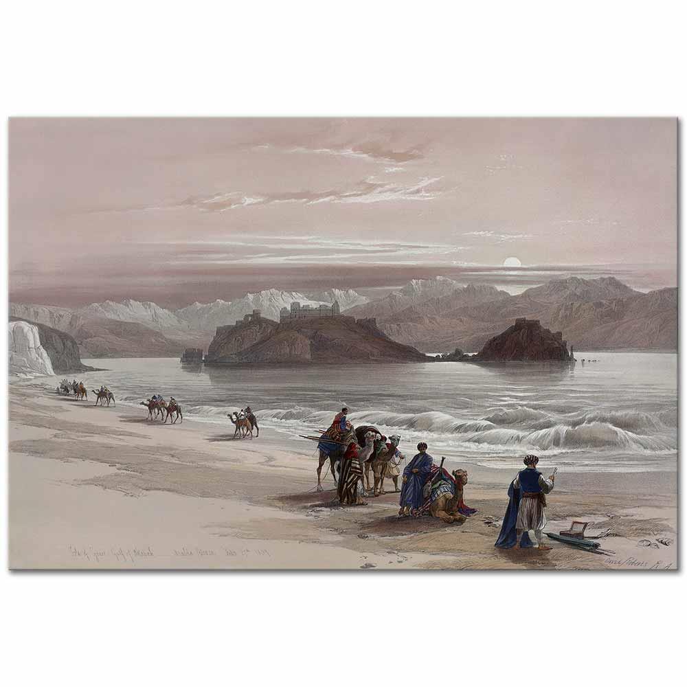 Isle of Graia Gulf of Akabah by David Roberts as Art Print